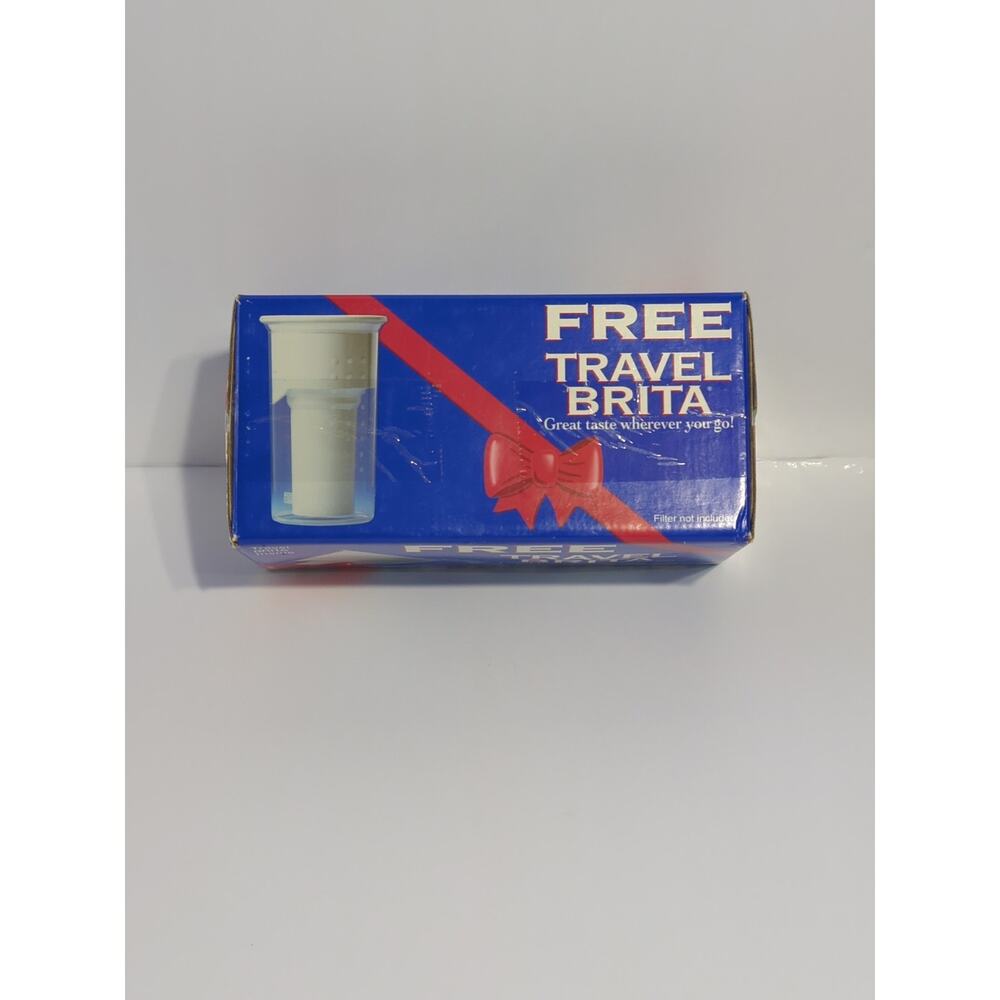 Brita Filter Travel Tumber Water Tumbler 6.75" Vintage NIB Promotional Item